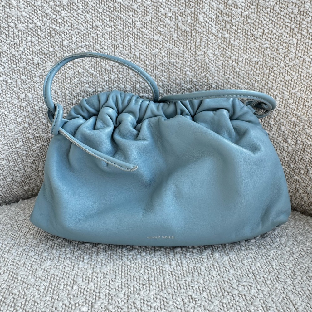 Mansur Gavriel Blue Mini Cloud Clutch